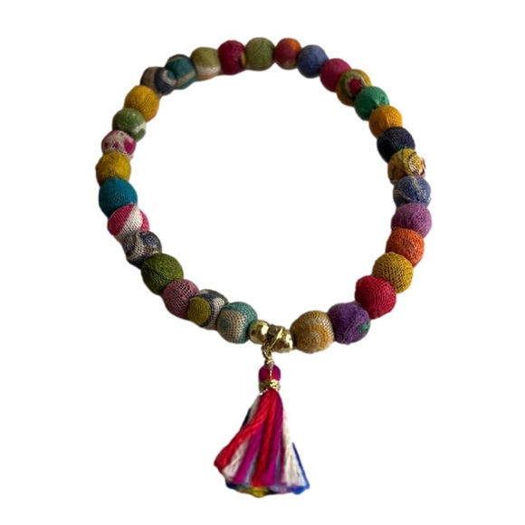 KANTHA BEAD STRETCH BRACELET - Picture 2 of 7